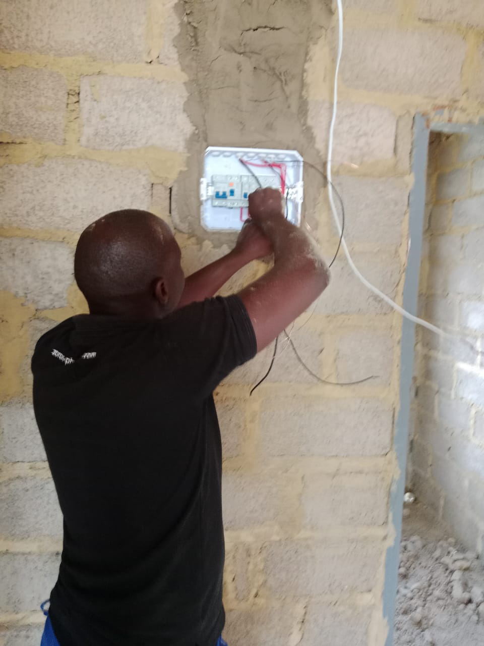 Wall switch or electrical point installation
